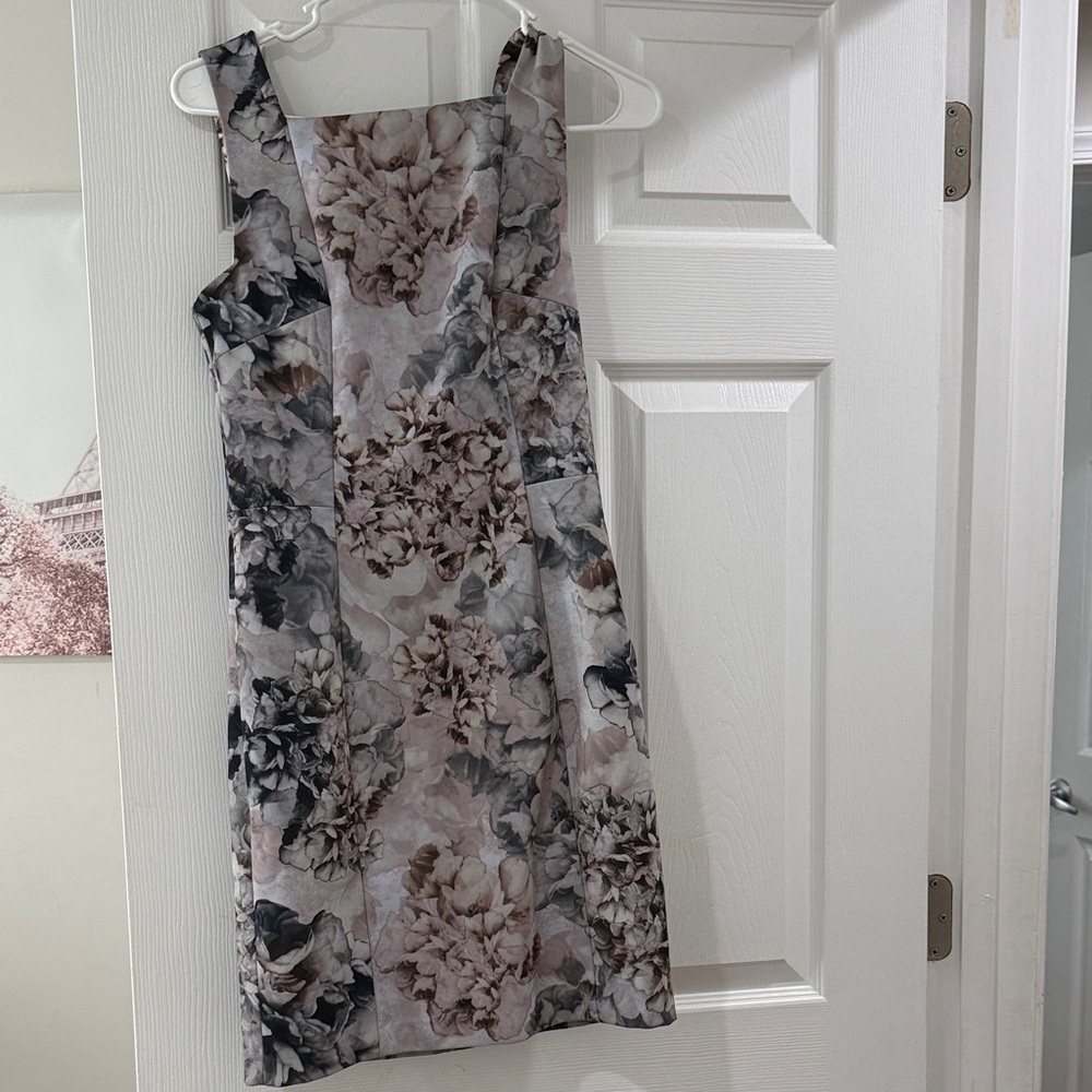 H&M Monochrome Floral Midi Dress